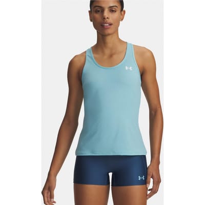 Under Armour Tech Mesh Racer Tanktop Dames-blauw, wit