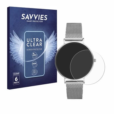 Savvies - Screenprotector voor Xcoast X-Watch Siona 2 Nano - Folie Beschermfolie transparant 6 Stuks
