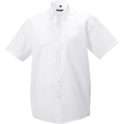 Russell Collectie Heren Korte Mouw Ultiem Niet-Ijzershirt (Wit)