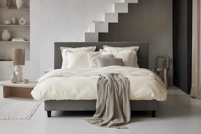 Dreamers Den - Dekbedovertrek Mariam - TC 400 - Egyptisch Katoen satijn - Creme - 140 x 200/220 cm - eenpersoons