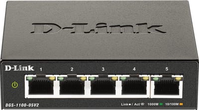 D-Link DGS-1100-05V2/E DGS-1100-05V2 Netwerk switch 5 poorten 1 GBit/s