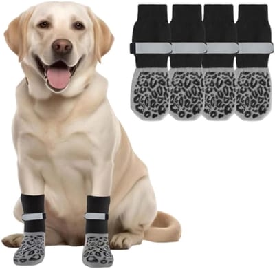 Niet-slip honden sokken met verstelbare sluiting om krassen te voorkomen - 2 paar, maat XS, ideaal voor binnen en buiten gebruik