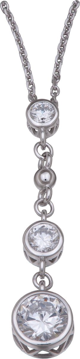 Orphelia ZH-4496 - Ketting met hanger - Zilver 925 - 44 cm - Zirkonia