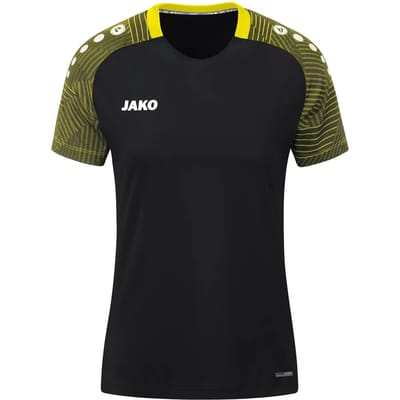Jako Performance T-Shirt Dames - Zachtgeel / Zwart | Maat: 34