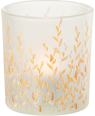 J-Line windlicht Sally - glas - oranje/transparant - extra small