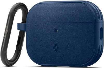 Spigen Vault Case Geschikt voor AirPods Pro 3 - Hoesje met Magneetsluiting en Karabijnhaak Blauw
