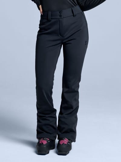 Poederbaas Skibroek Dames - Stretch Softshell Zwart - Maat L
