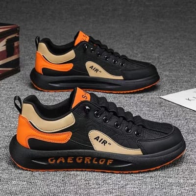 Leren Herenschoenen Instappers Heren Sneakers Outdoor Casual Schoenen voor Man Comfortabele Sportschoenen Gevulkaniseerde Sneakers Tenis Masculino 39 black