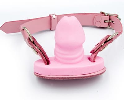 Mister b leren penis gag roze