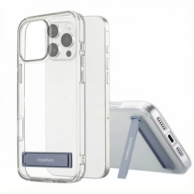 imoshion Hoesje - Geschikt voor Apple iPhone 16 Pro Max - Stand Backcover - Transparant