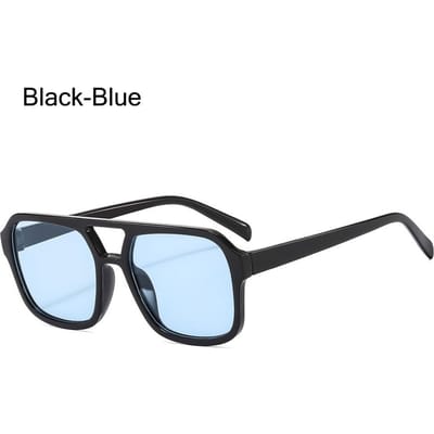 Retro Vierkante Luchtvaart Zonnebrillen voor dames Heren Stijlvolle Grote Montuur Zonnebrillen INS Stijl Tinten 70s Trendy Zonnebrillen Tinten voor dagelijks gebruik white