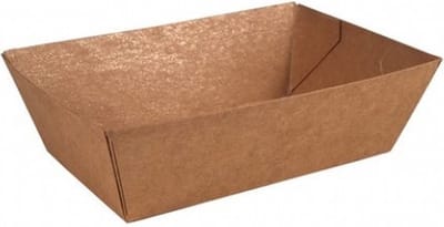 100 stuks friet / snack bakjes bruin A7 - Patat - Take Away - To go eat - golfkarton bakjes - Barbecue - Feest - Wegwerp bakjes - Snackbakjes
