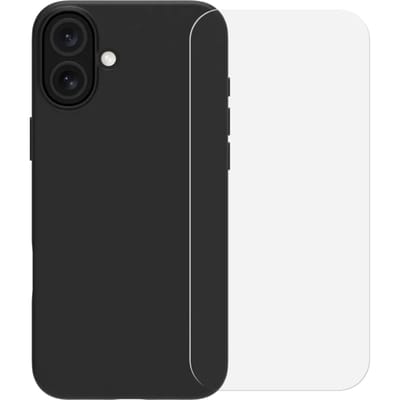 BlueBuilt Back Cover Apple iPhone 16 Plus Zwart + Screenprotector Glas
