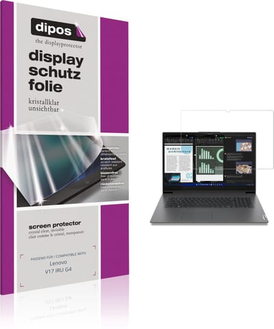 dipos – 2x Beschermfolie geschikt voor Lenovo V17 IRU G4 | Krasbestendige & heldere Screenprotector Ultra-Thin