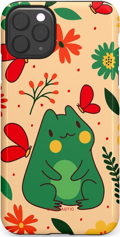 Casetastic Hoesje Geschikt voor Apple iPhone 11 Pro Max - Stijlvolle Beschermende Duo-layer Case - Kikkerkus