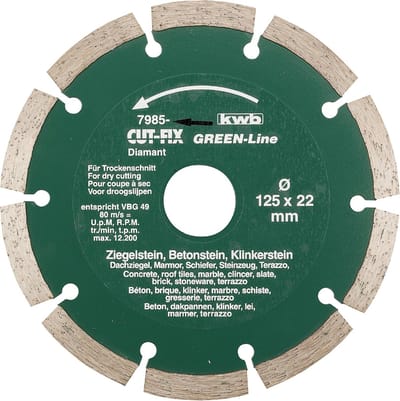 kwb 798740 Diamanten doorslijpschijf Diameter 180 mm Boordiameter 22 mm 1 stuk(s)