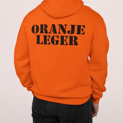 Oranje EK WK Koningsdag Hoodie Oranje Leger XS