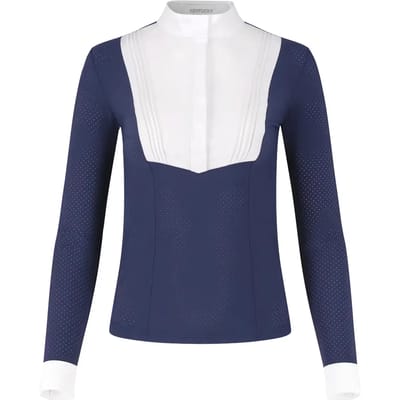 Kentucky Horsewear - Show shirt dames Heritage Air lange mouwen marine size 38