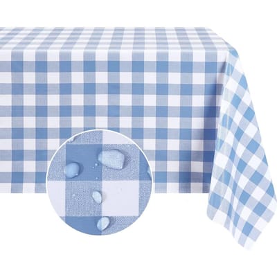 Lichtblauw Buffalo Plaid Rechthoekig Waterdicht Tafelkleed Tafeldecoratie Boerderij Keuken Eettafelkleed Feestdecoratie 90x140cm gray
