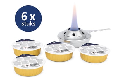2 sets Hendi Brandpasta (2 sets a 3 cups = 6 cups) - Brandgel voor fondue brander / Gourmet - Voordeelverpakking - 12 uur brandduur