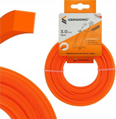 Bosmaaierdraad - Grastrimmerdraad - Snijdraad - 15 Meter - Oranje - 3.0 mm - Vierkant - Extra Stevig - Draadspoel - Zonder Bosmaaier - Trimmerdraad - Trimdraad - Kantenmaaier - Maaidraad