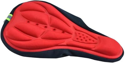 Fietszadelhoes Gel - Comfort Zadel - Comfortabel Fietsen - Ademend & Schokabsorberend - 28 x 18 cm - Rood
