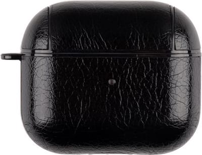 By Qubix - AirPods 3 hoesje - Leder - Leather series - Zwart