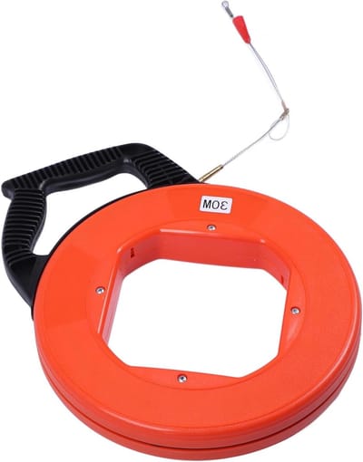 Glasvezel Trekband - Trekveer Kabel - Leidingen Trekken - Niet-Geleidend Materiaal - 30 Meter - Geel