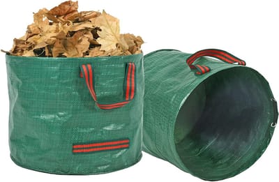 KASESSS Herbruikbare tuinafvalzakken, 60 l, waterdicht, robuust, met handgrepen, opvouwbaar, multifunctionele - ShopVlot