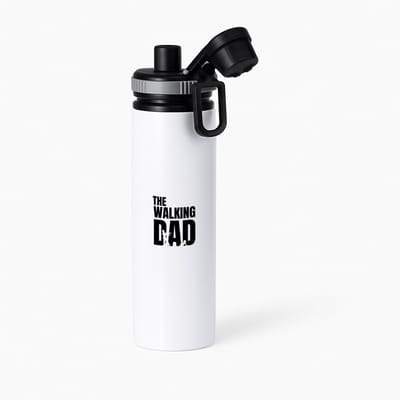 Hacebo® - the walking dad waterfles met draaidop grijs - Quotes - je vader - zombie vader - vader cadeautjes - vaderdag - verjaardagscadeau - verjaardag - cadeau - geschenk - kado - gift - vader artikelen - water fles - 850ML