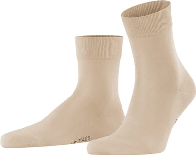 FALKE Tiago fijn lichte glans fil d'Ecosse katoen sokken heren beige - maat 39-40