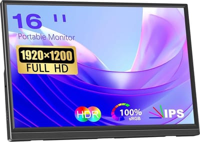 White-Label® Portable Monitor - Draagbare Scherm - Gaming - Full HD - Zwart