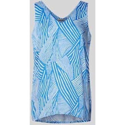 Blousetop met afgeronde V-hals