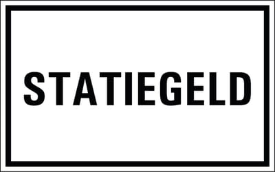 Statiegeld tekststicker 200 x 125 mm