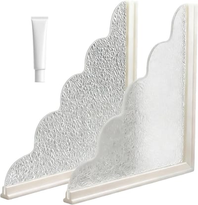 Badkuip Spatbeschermer - Waterkering Douchehoek - Badkamer Droog Houden - Kierdichte Randafdichting - 24 cm Lengte - Wit