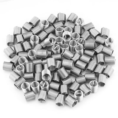 Dailygoods- Schroefdraad Inserts M8X1.25 - RVS 304 - 100 Stuks - Spiraalvormig - Verbeterde Verbindingssterkte - Slijtvast en Duurzaam - Draadinserts