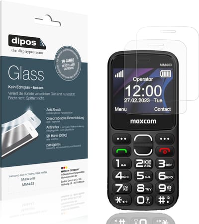 dipos – 2x Matte Pantserfolie geschikt voor Maxcom MM443 | 9H Screenprotector