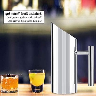 RVS Waterkan van 1L met IJsblokjesbescherming - Grote Waterdecanteerder voor Thuis en Hotel, Ideaal voor Koude Dranken en Serveeraccessoires