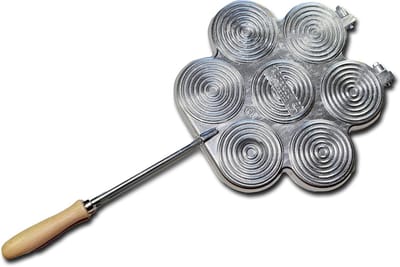 Bakijzer - Front bakvorm - Gebak maken - Voor 7 personen - D. 90mm - Zilver