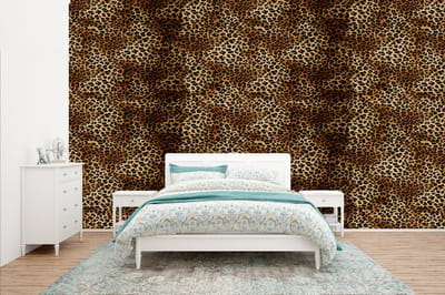 Behang - Fotobehang Luipaard - Patronen - Dieren - Breedte 400 cm x hoogte 240 cm