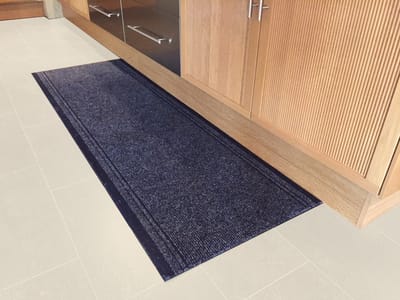 JYG Tapijtloper Club Blauw 66 x 250 cm - Keukenloper - Anti Slip - snijdbaar