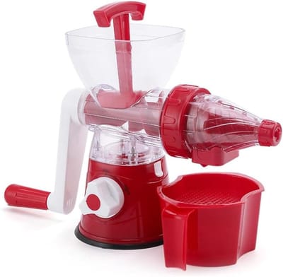 Handmatige Citruspers - Sapcentrifuge - Sap Maken - Zuignap Bodem - 35 x 22 cm - Rood