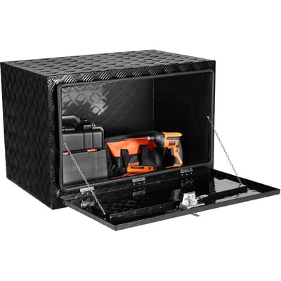Boîte à outils pour camion en aluminium sous le châssis 36  x 24  x 24  Remorque RV Rangement d'outils