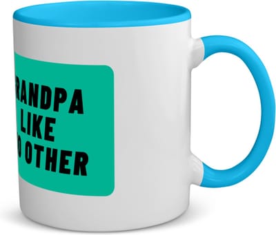 Akyol - grandpa like no other koffiemok - theemok - blauw - Opa - geweldige opa - niemand anders - verjaardag - cadeau - kado - bedankje - geschenk - 350 ML inhoud