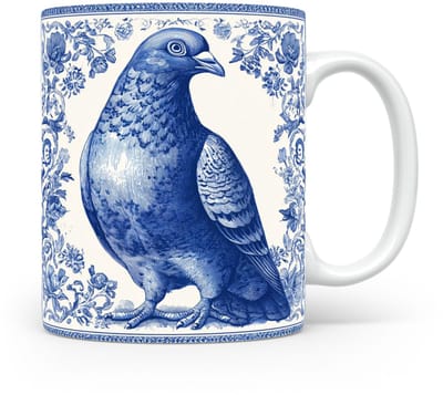 Mok Duif Beker voor koffie of tas voor thee, cadeau voor dierenliefhebbers, moeder, vader, collega, vriend, vriendin, kantoor, opa, oma, hond, kerst, sinterklaas, verjaardag