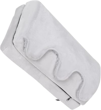 Bureau Voetensteun - Voetenbank Verstelbaar - Comfortabel Werken - Warmteopslag Winter - 40 x 30 x 16.5 cm - Grijs