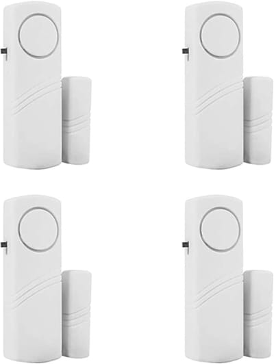 Alarm - 4 delige - Professioneel deur/raam alarm - raamalarmset - 90dB - Sirene - Security Siren - Draadloos anti-inbraakalarm - Inbraak in huis - Magnetisch bediend - raadloos anti-inbraakalarm - Praktisch - luidruchtig - Veilig en Wees gerust