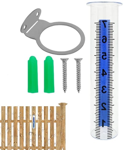 Regenmeter voor tuin, regenmeter voor gazon, neerslagmeter voor tuin, binnenplaats, gazon, terras, balkon