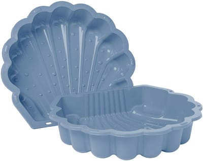 Zandbak schelp pastel licht blauw 2-delig88 x 77cm x 36 cm SwingKing Zandbak / waterbak met deksel