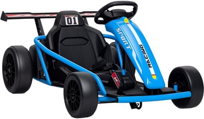 Aiyaplay Electric Ride-on Kart-Kunststof, Metaal-119L x 77B x 54H cm-Blauw